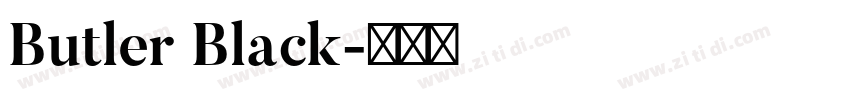 Butler Black字体转换
